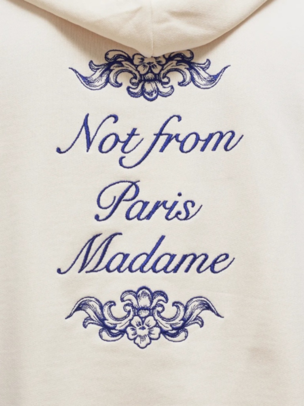 Drôle de Monsieur Not From Paris Hoodie Cream